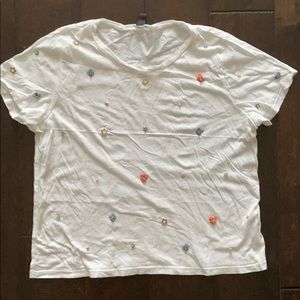 J Crew tee with sequins detail